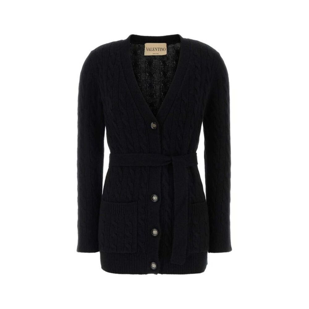 Valentino Garavani Women Black Cashmere Cardigan